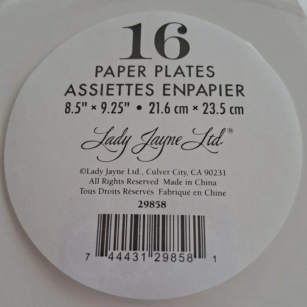 Lady Jayne Halloween Black Cat Shaped Paper Plates Pack of 16 Party Supplies New